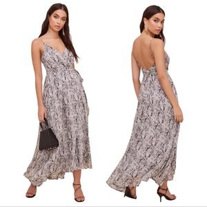 Astr Snake Print Maxi Dress